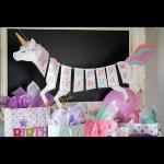Sv Traders unicorn happy birthday banner for unicorn theme party supplies/birthday party-Multi color