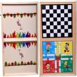 CRANE-LYNN TOYS Fastest Finger First Game Party Carrom Board Games for Kids(Front And Back) 2 cm Carrom Board