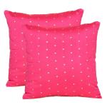 Riara Art Silk Cushion Cover For Sofa Throw Pillow Case Home Decor Set of 2 (Pink, 12
