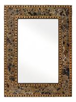Chronikle Golden Wood Rectangular Wall Mirror