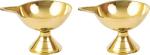 T-KA108 Brass (Pack of 2) Table Diya Set  (Height: 1.5 inch)