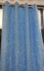 Jvin Fab Sky Blue Polyester Blackout Curtain, 2.13 X 1.37 X 0.08 M