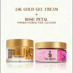 THE QUINN 24K Gold Gel Cream (50 gm) with Rose petal powder foaming face cleanser (60 gm) Combo