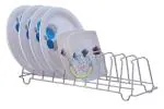 Cosmos Stainless Steel Curve Model Plate Rack/Stand , Thali Stand , Dish Rack , Utensil Holder , Size-10