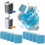 Fezora Washing Machine Cleaner Descaler 24 Pack - Deep Cleaning Tablets For HE Front Loader & Top Load Washer, Clean Inside Drum And Laundry Tub Seal (Washing Machine Cleaner Tablets - 24 Pack)