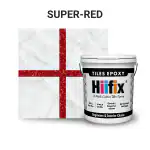 Hiifix Heavy Epoxy Grout for Tiles Gap Filling and Waterproofing for Home Use, Tile Grout and Sealant for Tiles 1kg Super- Red