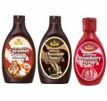 MR. KOOL Caramel Syrup 450 gm, Chocolate Syrup 623G, Strawberry Syrup 200 gm, 1273G