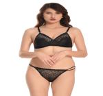 ROSE ENTERPRISES Rose Non Padded Non wired Seamless Solid, Sexy Set Black