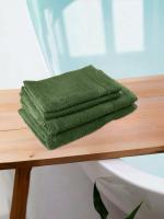 REGENCY EXPORTS PVT.LTD Klassico Towels 100% Cotton 500 GSM Set of 4 Green