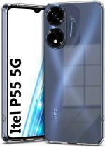 BINTAGE Back Cover for itel P55 5G (Transparent, Grip Case)