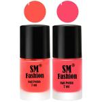 SM FASHION Long Lasting Nail Polish | Nail Paint Combo 7 ml Each) - Set of 2 Baby Pink-Pink