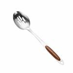 Leeonz Slotted Serving Spoons, Stainless Steel Cooking Spoon with Heat Resistant Plastic Handle, 14Inch (1pcs, Spoon-C)