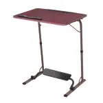 TABLE MAGIC XL-Pro Laptop Table Mat Finish, Work at Home Table| Study Table, Over Bed Table, Alloy Steel (Mahogany)