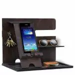 MOSTSHOP Docking Station for Mobile, Nightstand Watch Key Holder, Desk Table Organizer For Office or Study table Desk, Mobile Docking Station, Perfect Desk Organizer, Wallet and Watch Organizer
