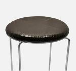 HOM FURNITURE Classic Stainless Steel Stool for Home and Doctor Stool (Black)