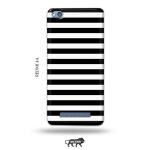 Tweakymod Printed Black Strips Back Cover For Redmi 4A