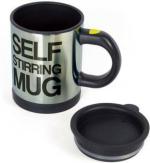 MOMIN Self Stirring Big Size Stainless Steel Stainless Steel Coffee (40 ml) Plastic Coffee Mug  (40 ml)