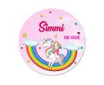 Ashvah Multicolour Engineered Wood Unicorn Customizable Fridge Sticker Magnet-Gift On Happy Birthday For Friend, Daughter, Name-Simmi