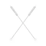 MAPPERZ Long Straw Cleaning Brush Stainless Steel Nylon Thin Pipes Cleaning Brushes-(Pack of 2)