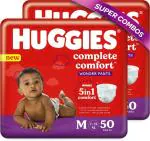 Huggies Wonder Pants Baby Diapers 8 - 14 Months Medium 100 Pieces| Pack of 2