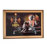 SHASWAT ART Limited Edition Crystal Reign Art Chatrapati Shivaji Maharaj Photo Frame Big Size (14x20 Inch) 21561