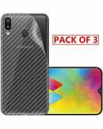 GADGETRONICS Samsung M20 Transparent Plastic Scratch Resistant Back Screen Protector (Pack of 3)