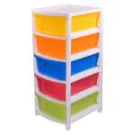 Nabhya Multicolour Plastic 5 Drawer Storage Organizer