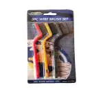 MS VIJAY LAXMI TRADING COMPANY Cleaning Brush Household Gas Cooker Brush Three-Piece of Cleaning Pan Brush Lampblack Machine Crevice Brush