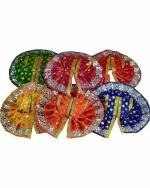 LETNIX Multicolor Silk Laddu Goapl Dress For 01 No Diamond Poshak Dress - Pack Of 6