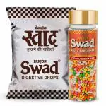 Swad Digestive Toffee & Coloured Saunf Color Mukhwas Mouth freshener, 50 Candy Pack & 1 bottle, 400g