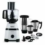 Maharaja Whiteline Kitchen Pro Mixer Grinder with 4 Jar, 800W - MX-266, 5 year Warranty on Motor (White & Black)