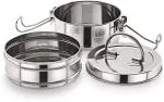 NEELAM Stainless Steel Tiffin Sada 9x2 2 Containers Lunch Box 1200 ml