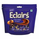 Derby Caramel Eclair Standy Pouch | 450 Grams | Chocolaty Center Filled Caramel Eclair | Easy To Store Pack |