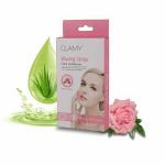 Clamy Rose Extracts Instant Hair Removal Face and UnderArms Waxing Strips - 20 Pcs