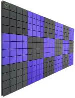 YGM Acoustic Foams Black Purple Turbo Soundproofing Studio Acoustic Foam 1X1 ,Set Of 18