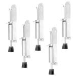 4You Stainless Steel, Alloy Steel Classic Foot Operated Door Stopper for Home and Office (Pack of 5)