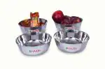 HAZEL Steel Mixing Bowls Wati Set of 4, 17 cmX 6.5 cm 1030 ml