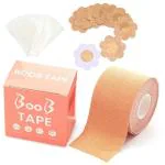 WOGG Boob Tape with Nipple Cover & Fashion Tape Double Sided Body Tape Adhesive Strapless Bra & Heavy Breast Support - Boobs Tape for Women Clothes