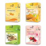 Glowious Orange Peel, Amla, Hibiscus And Ubtan Powder For Adult Pack Of 4, Per Pack 50 g