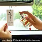 Aromahpure Classic Car Perfume Spray with Hanging Card | 45ml | Classic Melody - Lily of The Valley,Patchouli, Cedarwood Car Freshener | 500+ Sprays, Long Lasting | Air Freshener for Car Interior
