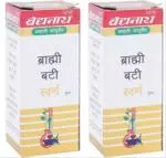 Baidyanath (Jhansi) Brahmi Bati with Gold Ayurvedic Medicine (2 Packs, 10 Tablets in Each Pack)