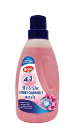 Senu 4in1 He & She Undergarment Wash 500ml | No Soaking Formula | Quick & Easy to Use | Super Gentle on Skin & Fabric | Hard on Stubborn Stains, Blood Stains, Body Oils, Perspiration & Dirt | Conditions & Softens Fabric