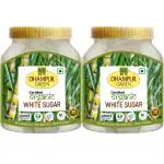 Dhampur Green Organic White Sugar 800g Jar, Pack of 2 White Table Sugar/ Chini/ Chekkara/ Shakkar, 100% Organic | Quick Dissolving | Chemical Free