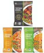 KS FOODS Topokki Combo with Sauce & JJA Jang Sauce & Original Topokki & Shahi Gravy Pack of 3