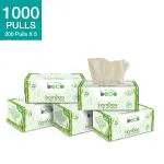 Beco Bambooee Natural 2 Ply Facial Tissue 200 Pulls (Pack of 5)