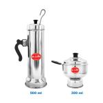 Mr. Cheff Chiratta Puttu Maker (300ml) Big & Puttu Maker Pressure Cooker Top (500ml)