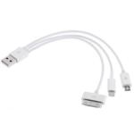 Technotech 3 In 1 Micro Usb Charging Cable for Mobile Iphone Samsung Htc Android Charger