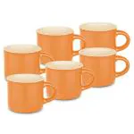 Treo by Milton Nano D Solid Tea Yellow Ceramic Mug Sets 95 ml Each (pack of 6)
