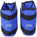SBR Sports BEST QUALITY 1.5KG ANCLE/WRIST WEIGHT(1.5KG+1.5KG=3KG) SET Blue Ankle & Wrist Weight (3 kg)
