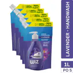 Wiz Hand Wash Lavender 1L Refill Pouch (Pack of 5)